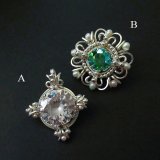 【3/25 午前11時予約開始】5/29(金) A「キュービックジルコニアのペンダントトップ 」or B「ヴィンテージクリスタルのブローチ」by 小沼 美紀