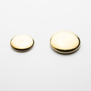 画像1: グラス カボション  14・18mm クリスタル アンバーフル