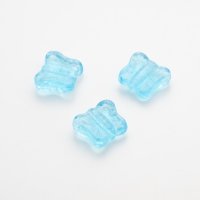 チェコ　蝶々 12mm アクアマリン（25個）ビーズアート40号 使用ビーズ