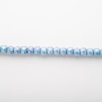 ファイヤーポリッシュヒル　ホワイトブルーラスター　25個　6ｍｍ