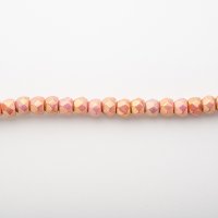 ファイヤーポリッシュヒル　ホワイトレッドラスター　25個　6ｍｍ