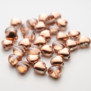 画像1: グラスハート 6mm クリスタルカプリゴールド