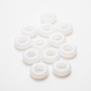 画像1: グラスリング 10mm アラバスター