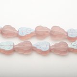 【現品限り】Leaf Bead 10x12mm フロストライトアメジスト BA36号 使用ビーズ