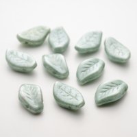 リーヴズ 9×14mm CW.ティールラスター Bead Art 39号 安藤潤子さん作品使用