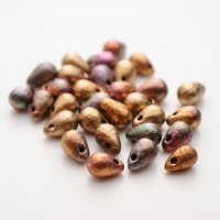 サイド ドリル ティアドロップ　4×6mm　パープルアイリスゴールド(ロットA/ロットB）　