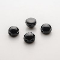 2ホールカボション 6mm ジェット（25 / 100個）