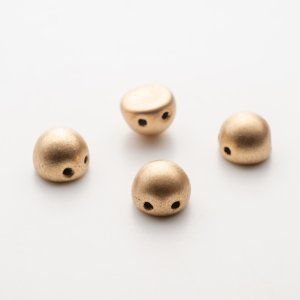 画像1: 2ホールカボション 7mm マット メタリックフラックス