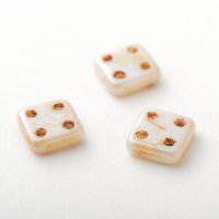 【チェコメイト】クアドラタイル 6x6mm　オパークラスターピカソ