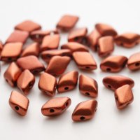 【現品限り！】ジェムデュオ 8x5mm マットメタリック アンティークコッパ―（約8.9g）