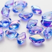 ジェムデュオ 8x5mm サマーレインボー ダークブルー（約5/50g）