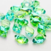 ジェムデュオ 8x5mm サマーレインボー グリーン（約5/50g）
