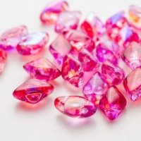ジェムデュオ 8x5mm サマーレインボー ピンク（約5/50g）