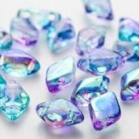 ジェムデュオ 8x5mm サマーレインボー ライトブルー（約5/50g）