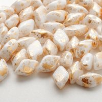 ジェムデュオ ゴールド スプラッシュ 8x5mm ホワイト（約10/100g）