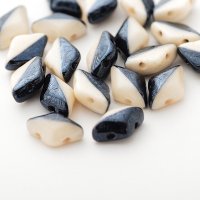 ジェムデュオデュエット 8x5mm BK/WH ベージュラスター（約10/100g）