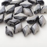 ジェムデュオデュエット 8x5mm BK/WH グレーラスター（約10/100g）