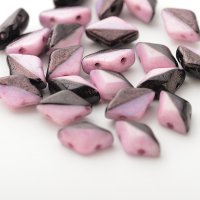 ジェムデュオデュエット 8x5mm BK/WH ライラックラスター（約10/100g）