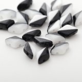 ジェムデュオデュエット 8x5mm ブラック/ホワイト（約10/100g）
