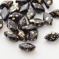 ジェムデュオ ゴールド スプラッシュ 8x5mm ジェット（約10/100g）