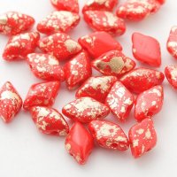 ジェムデュオ ゴールド スプラッシュ 8x5mm レッド（約10/100g）