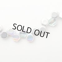 ハニカム 6mm クリスタルシルバーレインボー30個