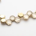 ハニカム 6mm クリスタル・アンバー 30個