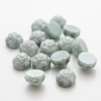 ロゼッタ　6mm  C.W.ティールラスター（約20/100個）Bead Art 35, 36号チェコ特集使用ビーズ　