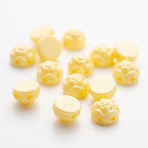 画像1: ロゼッタ　6mm パステルイエロー（約20/100個）