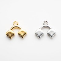 【シンバルシリーズ】カストロII ギンコ エンドパーツ ゴールド 4.2X6.7mm（24Kメッキ・2/8個）