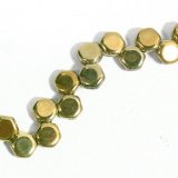 ハニカム 6mm クリスタルフル・アンバー 30個