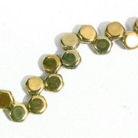 ハニカム 6mm クリスタルフル・アンバー 30個