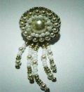 刺繡パールのフリンジピアス by Ｋ’Ｓアクセサリー西山敬子