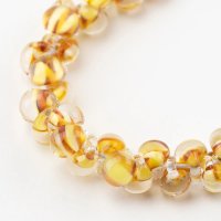 【5粒】ティアドロップビーズ 【Caramel Popcorn】