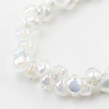 【5粒】ティアドロップビーズ ラスター 【Snow White】