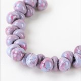 【5粒】ティアドロップビーズ 【Marbled Lavender】
