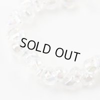 【5粒】ティアドロップビーズ メタリック 【Dazzlelight White】