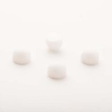 2ホールカボション 6mm チョークホワイト（25 / 100個）