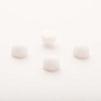 2ホールカボション 6mm チョークホワイト（25 / 100個）