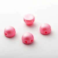 2ホールカボション 6mm パステルピンク（25 / 100個）