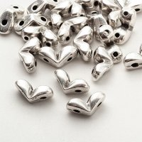 【再入荷！】【シンバルシリーズ】ミタカス 4x7.6mm（シルバーメッキ・4/20個）Bead Art 38号  梅村里美さん作品使用ビーズ