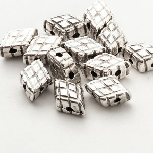 画像1: 【シンバルシリーズ】プラカ ジェムデュオ 7x5mm（シルバーメッキ・4/12個）