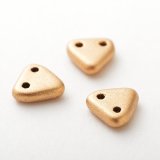 【チェコメイト】トライアングル2ホール 6mm　マットメタリックフラックス