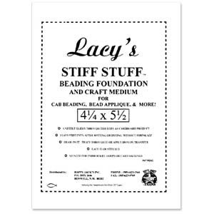 画像1: ビーズ刺繍のベース定番☆Lacy's Stiff Stuff(ホワイト6枚入現品限り)