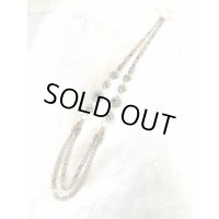【再入荷！】ロングマガ玉フラワーのロングネックレス by 山本紀美代
