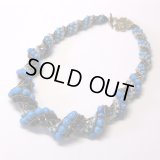 【再入荷！】ラージターコイズのネッティングチューブネックレス by 三島累意