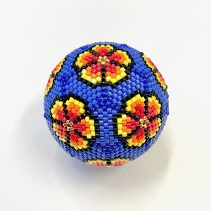 画像3: 【Bead Art 特別号「はじめて作るビーズボール」掲載!】南国の花 by フロリッサ 西冨士絵