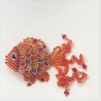 【再入荷！】【Bead Art37号掲載！】オレンジフィッシュ by 加藤保子