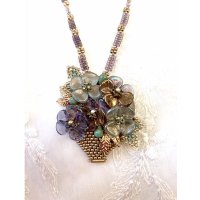 【再入荷！】ビオラのバスケット・ブローチ&ネックレス by 山本紀美代