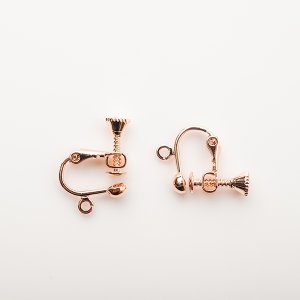 画像4: イヤリング ネジバネ玉ブラ同色5ペア【高品質パーツ】